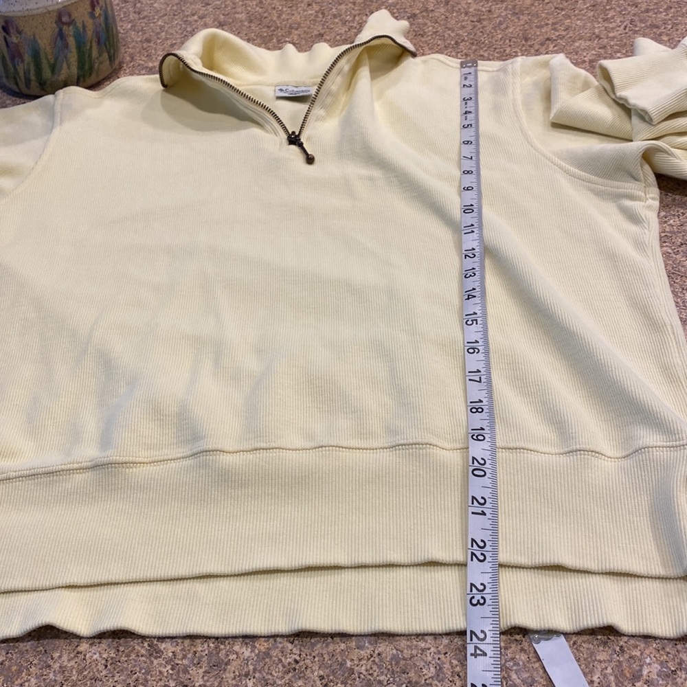 Columbia Yellow Partial Zip Pullover Top Medium S… - image 8